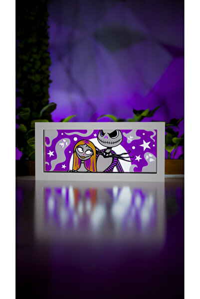 Jade Produck Nightmare Before Christmas Jack & Sally LED Işık Kutusu