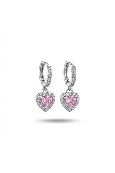 h&b design jewel أقراط قلب من الفولاذ