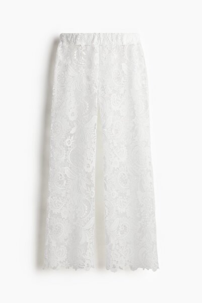 H&M Geniş Dantel Pantolon