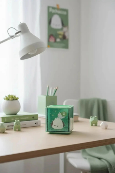 Miniso Sanrio Lisanslı Pochacco Akrilik Saklama Kutusu – Şeffaf Masaüstü Düze...