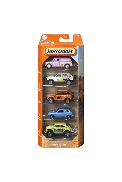 mattel MATCHBOX SET 5 MASINUTE METALICE MBX RETRO SCARA 1 LA 64