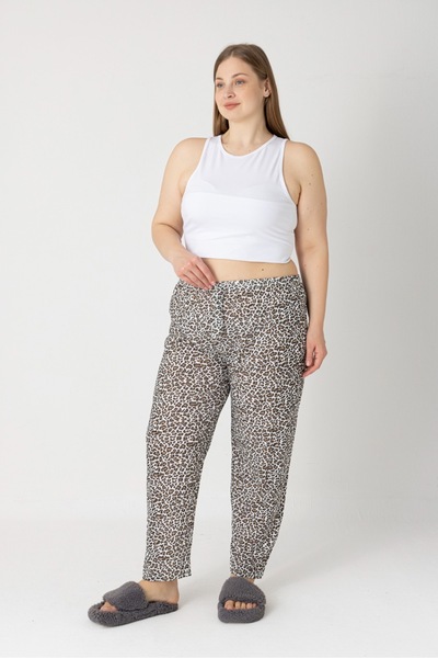 LOTTEBELLA 3-Pack Large Size Cotton Pieces Thin Breathable Fabric D Patterned Pajama Bottoms