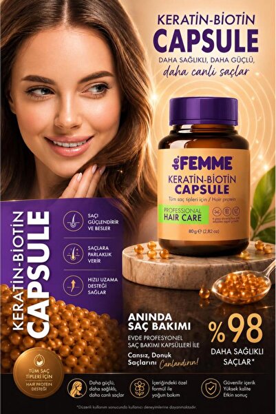 De Femme Saç Bakım Proteini /dökülmelere Ve Yıpranmalara Karşı Hair Profosyonel Saç Bakımı Özel Ürün 80 Gr