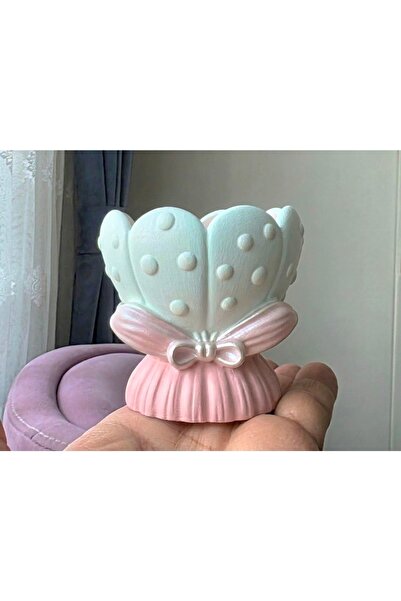 morlalem m 7.8cm Ribbon Flowerpot Mug Silicone Mold K-1565, Stone Powder Poly...