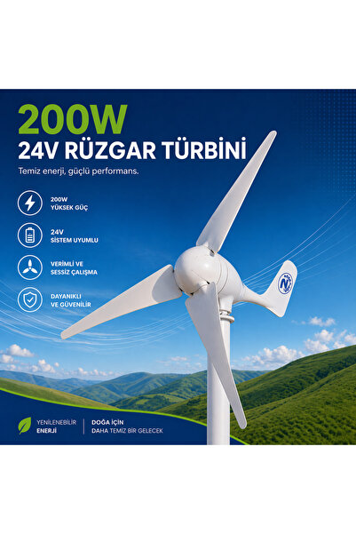 Naier 200w 24v Rüzgar Türbini Şarz Kontrol Cihazı 3 Kanat