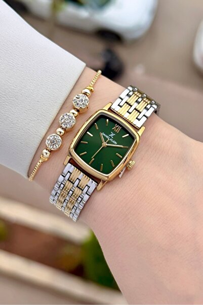 Daniel Klein Dial Green Cord Gold Metallic Color 22 mm 2 Year Warranty Women'...