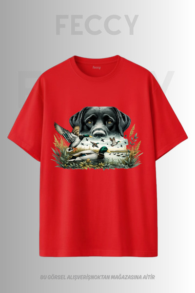 FECCY تي شيرت نسائي فاخر مطبوع عليه Avcı Köpek بتصميم Avcı Theme للجنسين، تي ...
