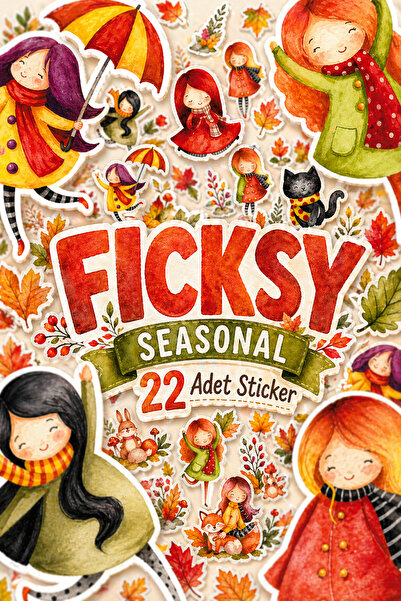 Ficksy مجموعة ملصقات جنية الخريف اللطيفة - 22 ملصقًا للملصقات