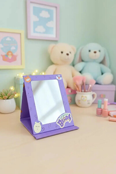 Miniso We Baby Bears Lisanslı Renkli Katlanır Masa Aynası – Taşınabilir 20 Cm