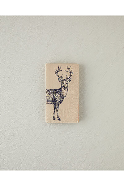 English Home Cute Deer 12'li Kağıt Peçete 33x40 Cm Siyah