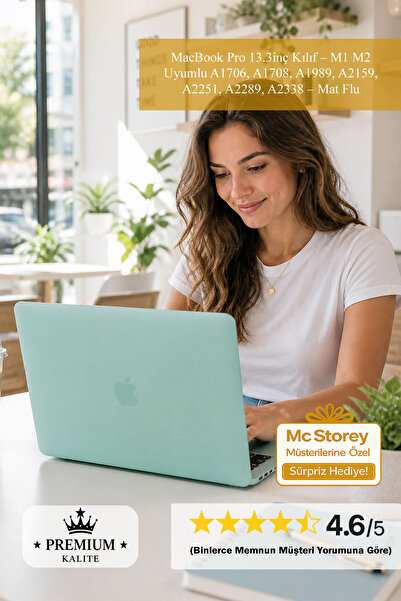 Mcstorey MacBook Pro 13.3inç Kılıf – M1 M2 Uyumlu A1706, A1708, A1989, A2159,...