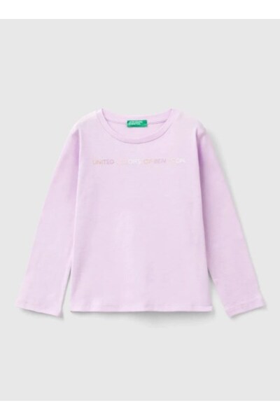 United Colors of Benetton Benetton baby girl long sleeve t-shirt 1-6 years lila