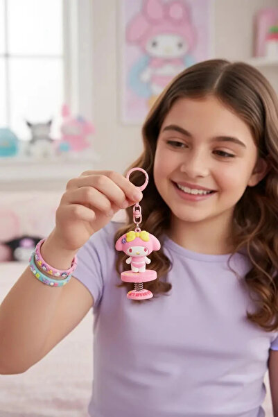 Miniso Sanrio Lisanslı Yaz Serisi My Melody Karakterli Figür Anahtarlık ve De...