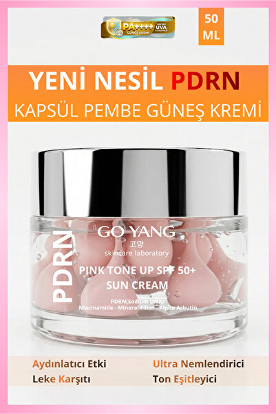 GO YANG PDRN İçeren Ton Eşitleyici Aydınlatıcı Leke Karşıtı SPF 50+ Pembe Gün...