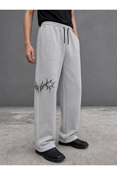 COMANCHERO Pantaloni de trening unisex, gotici, cu imprimeu cu fulgere, croia...