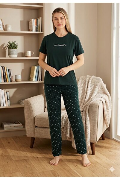 Estiva Soft Soft Polka Dot Short Sleeve Pajama Set