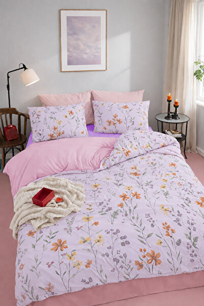 Bellahomeart Ανοιξιάτικο Σετ Παπλωματοθήκης από Βαμβάκι για Διπλό Κρεβάτι
