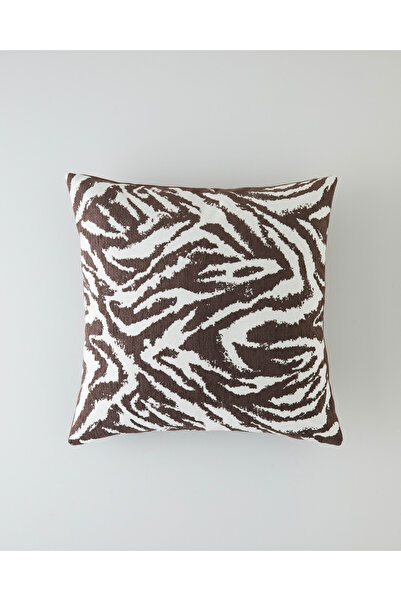 English Home Zebra Dekoratif Kırlent 45x45 cm Kahve