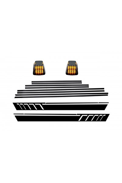 tuningset Bandă decorativă pentru uși cu autocolante laterale, vinil, negru m...