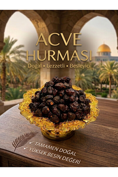 Hurma Kervanı Acve Hurması Jumbo 1Kg– Orijinal Medine Hurması (Ajwa)