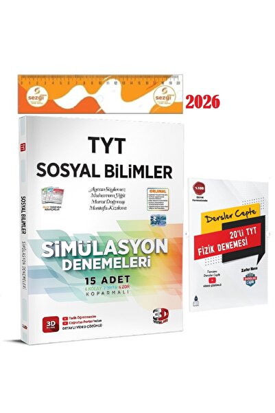 3D Yayınları 3D TYT 3D Simülasyon Sosyal Bilimler Denemeleri 2026 YENİ ve HED...