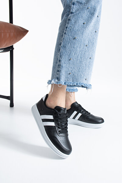eformoda by emre yılmaz Siyah Beyaz Unisex Sneaker JH176