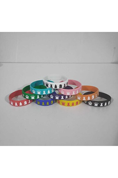 KARTEPE SATRANÇ MERKEZİ SATRANÇ SİLİKON BİLEKLİK - KÜÇÜK BOY 16 CM (10 RENK &...
