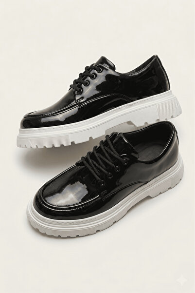 Zerenyus Zrk-X6 High Quality Black and White Patent Leather Casual Men's Clas...