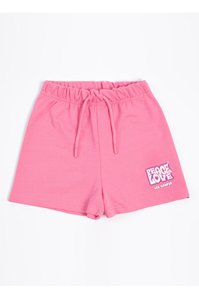 Lee Cooper Pembe Kız Çocuk Rahat Baskılı Şort 252 LCG 221001