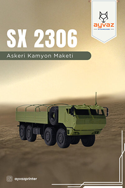 ayvazprinter SX 2306 1/35 Ölçek, 8,7x30x10 cm Boyutlu, Hareketli Teker Sistem...