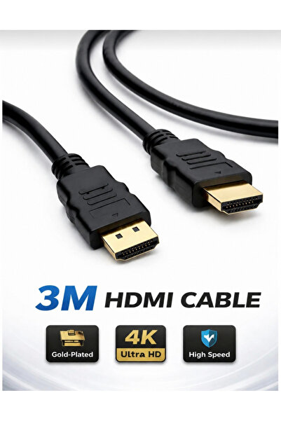 Netra Teknoloji Güvenlik Sistemleri 3 Metre HDMI V1.4 Kablo 4K 3D Full HD - T...