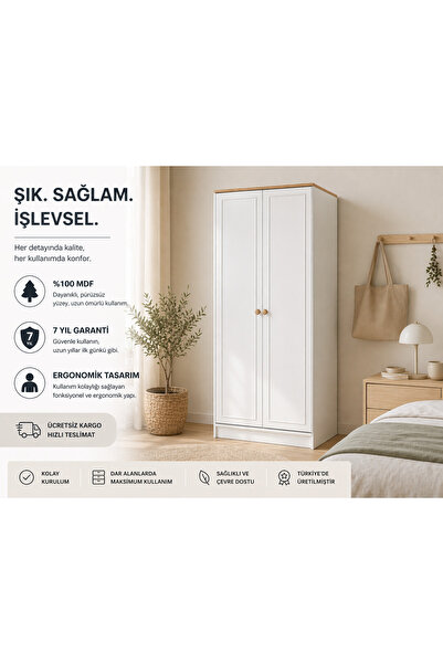 VENATTO Smart 2 Kapılı Dolap(%100MDF)