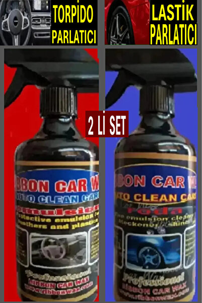 ribbonwax LASTİK Parlatıcı 500 ML+ TORPİDO Parlatıcı Süt Silikon 500 ml + 2 A...