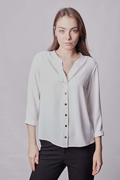 Jument Hakim Yaka Truvakar Capri Sleeve Stylish Fabric Office Shirt Without L...