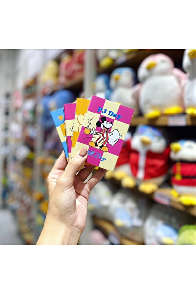 Miniso Disney Lisanslı Mickey Mouse Yemek Serisi 4'lü Set Çizgili Yumuşak Kap...