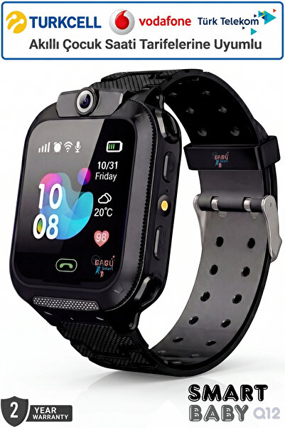 Smart Baby SmartBaby Q12 LBS Konumlu Akıllı Çocuk Takip Saati - Sim Kartlı Ar...