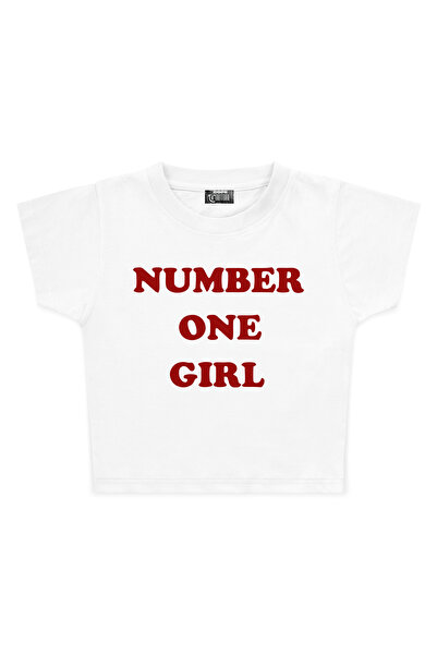 3 ROPE تي شيرت قصير مطبوع عليه Number One Girl