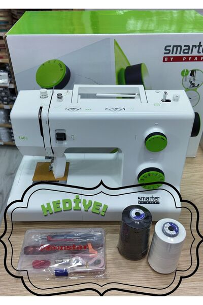Pfaff SMARTER 140S (DİKİŞ SETİ VE SİYAH BEYAZ 5000 METRE İPLİK HEDİYE)