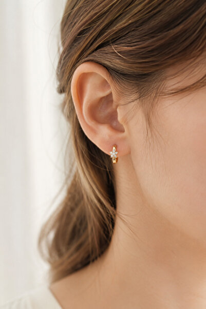 Sacce Scarves&Accessories Çiçek Halka Tragus Piercing Helix Kıkırdak Küpesi (...