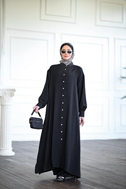 NS Moda Tesettür İnci Takım Siyah-Model 576