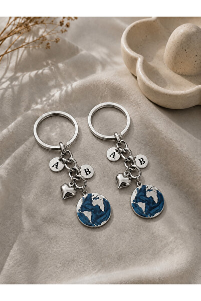 World Keychain Double Silver
