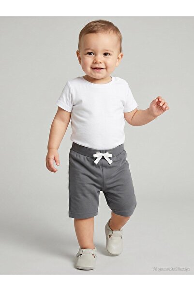 Civil Baby Ribanalı 6-18 Ay Erkek Kapri - Gri 12-18 Ay