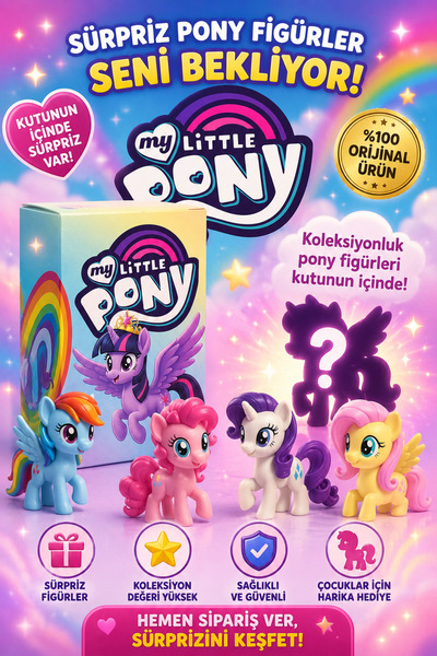 HEDİYEVİM My Little Pony Hediyelik Fiğür paket My Little Pony hediyelik paket...