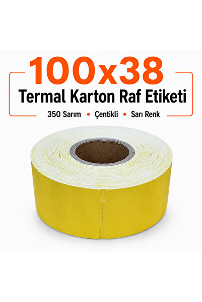 RULORULO 100x38 Etichetă termică pentru rafturi din carton 350 de role cu cre...