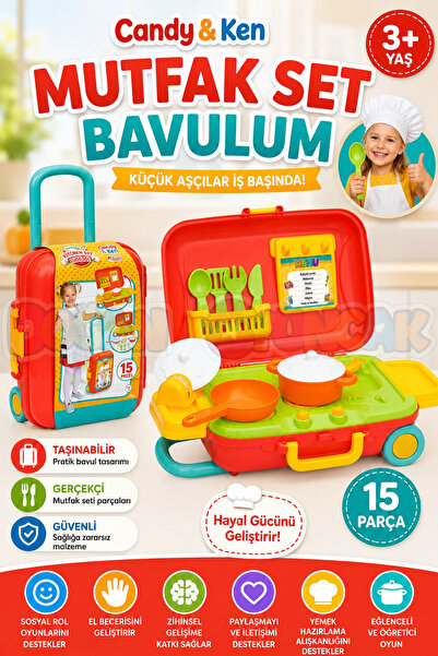 Doğan Oyuncak Dünyası Candy Mutfak Set Bavulum - Mutfak Eşyaları Oyuncak - Ev...