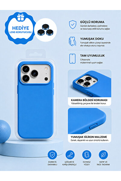 HYPERSOFT Iphone 17 Pro (6.3 inç) Uyumlu İçi Kadife Dışı Leke Tutmaz Lansman ...