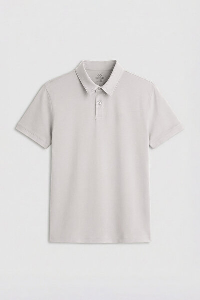 TOMMY LIFE Ανδρικό μπλουζάκι Stone Standard Fit Basic Polo Neck - 87768