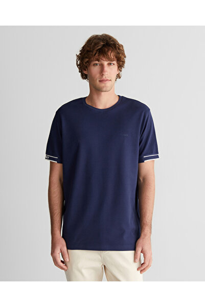 Gant Erkek Lacivert Baskılı Kısa Kollu T-Shirt