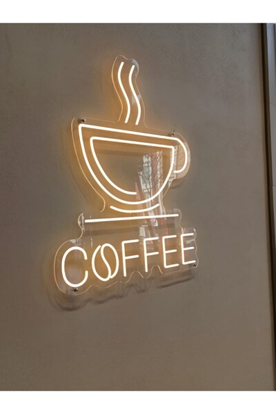 Poznan Lighting Coffee Neon Tabela Işıklı Dekor – Cafe, Mutfak ve Kahve Köşes...