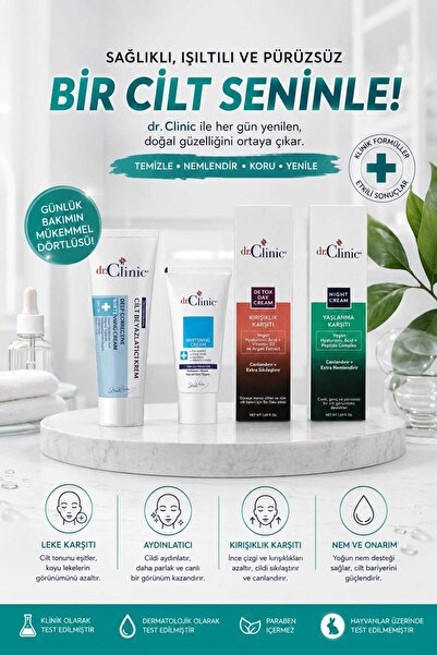 Dr. Clinic Cilt , Vücut Beyazlatıcı, Gündüz , Gece Kremi